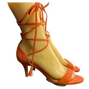 Vince Camuto Women's Coral Lace Up Open Toe 3" Shoes Size 8-SKU 2060